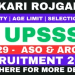 UPSSSC ASO & ARO Recruitment 2026