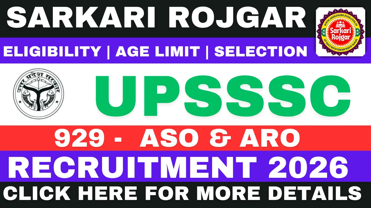UPSSSC ASO & ARO Recruitment 2026