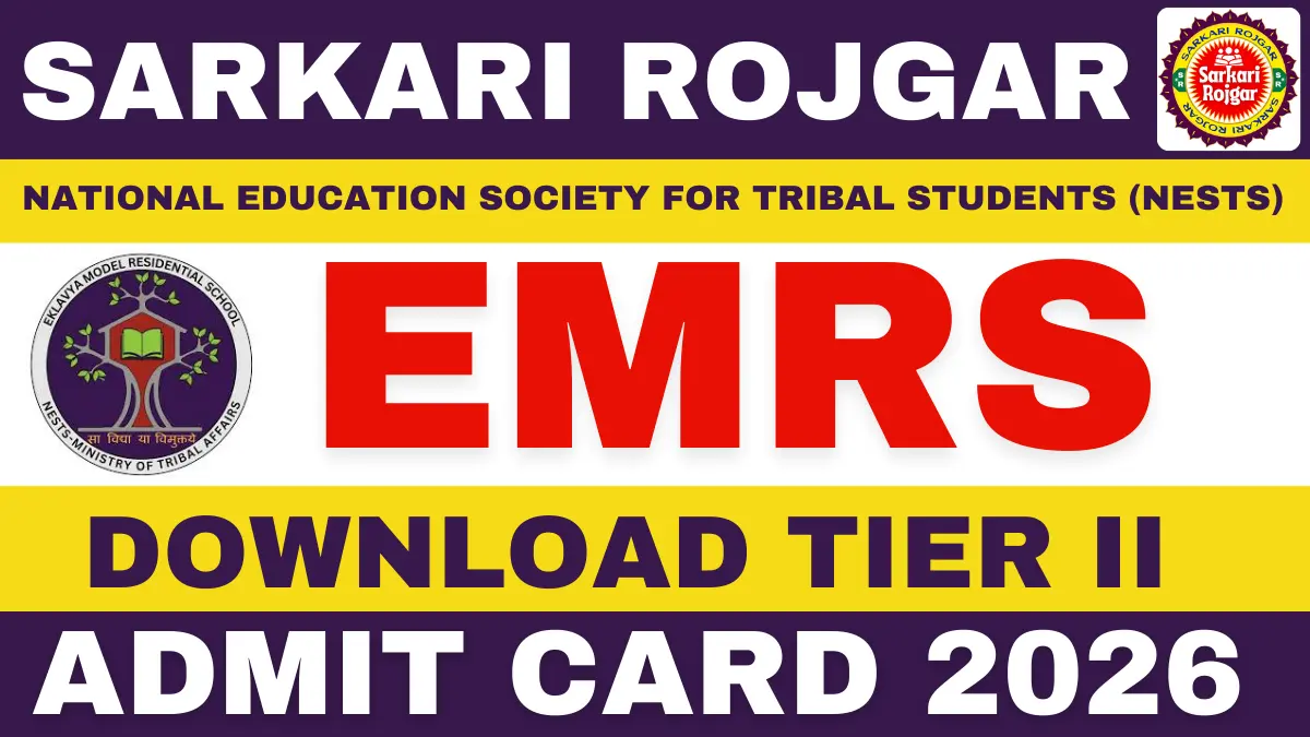 EMRS Tier 2 Admit Card 2026