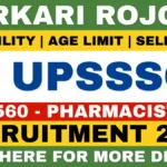 UPSSSC Pharmacist Recruitment 2026