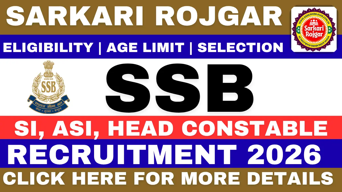 SSB Recruitment 2026