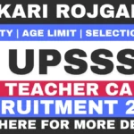 UPSSSC Teacher Recruitment 2026