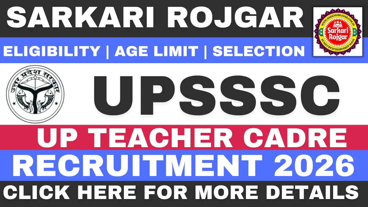 UPSSSC Teacher Recruitment 2026