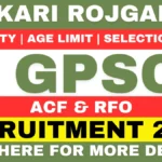 GPSC ACF & RFO Recruitment 2026
