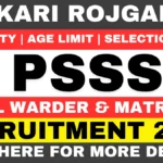 PSSSB Jail Warder Recruitment 2026