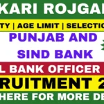 Punjab And Sind Bank LBO Recruitment 2026