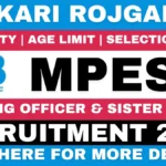 MPESB Nursing Officer & Sister Tutor Recruitment 2026