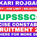UPSSSC Excise Constable Recruitment 2026