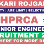 HPRCA JE Recruitment 2026