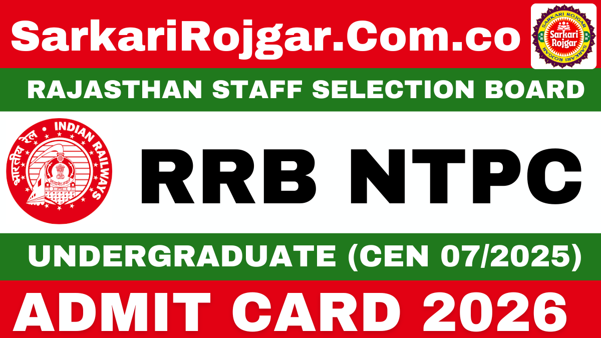 RRB NTPC UG Admit Card 2026
