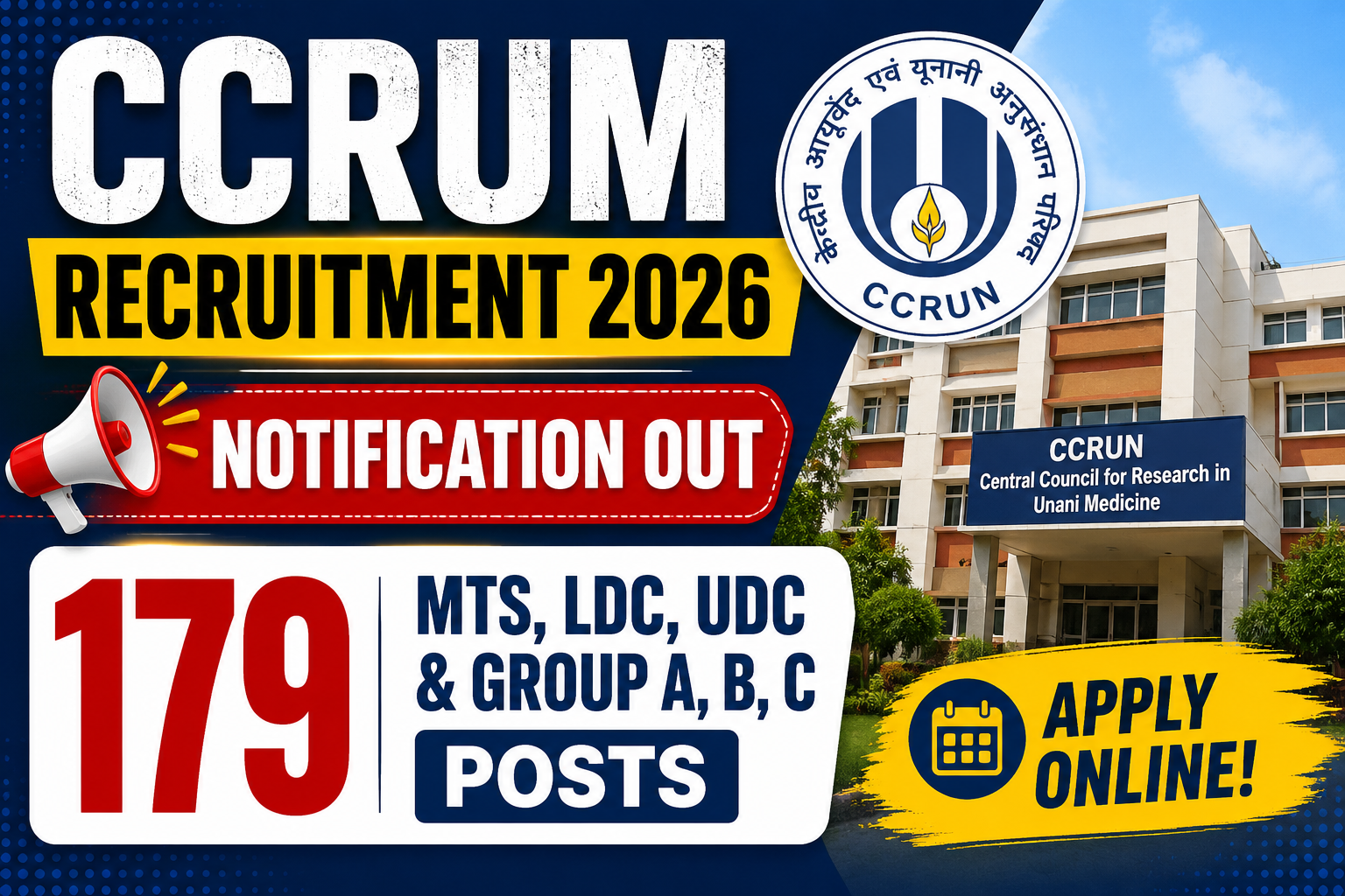 CCRUM Recruitment 2026