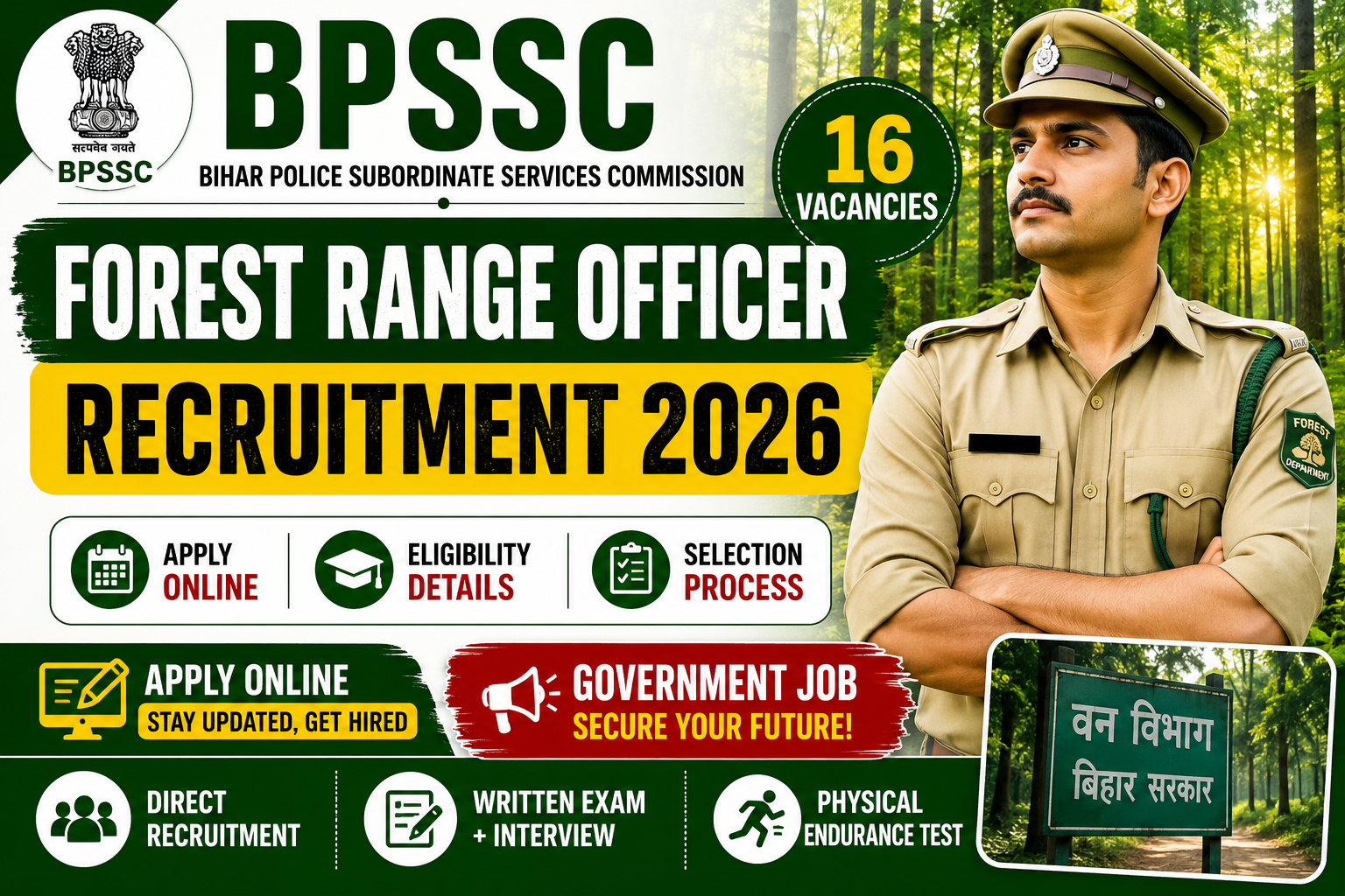 BPSSC Forest Range Officer Recruitment 2026