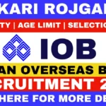 Sarkari Rojgar: Sarkari Naukri, Sarkari Result 2026 & Sarkari Job Alert 14 Indian Overseas Bank Apprentice Recruitment 2026