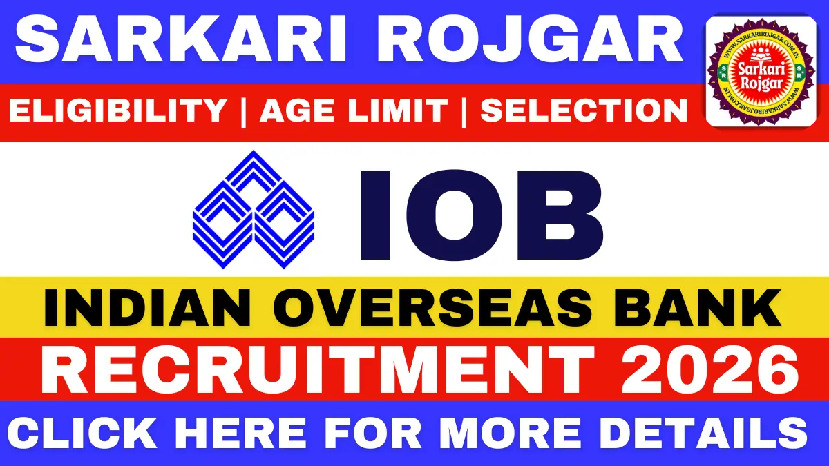 Indian Overseas Bank Apprentice Recruitment 2026
