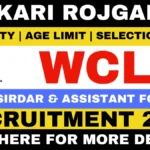 Sarkari Rojgar: Sarkari Naukri, Sarkari Result 2026 & Sarkari Job Alert 12 WCL Recruitment 2026